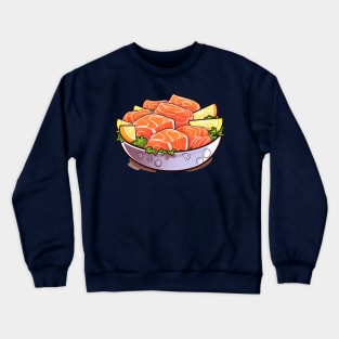 Feeling fancy with this fresh Japanese salmon sashimi Crewneck Sweatshirt